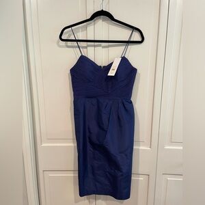 Banana Republic Strapless Blue 100% Silk Dress